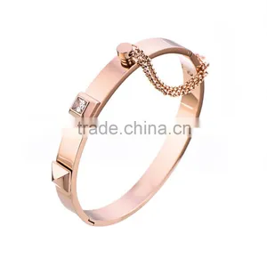 Nickel-Free Lastest Design Open Cuff Bangle Stainless Steel Bracelet Women Men Nice Gift thumbnail-3