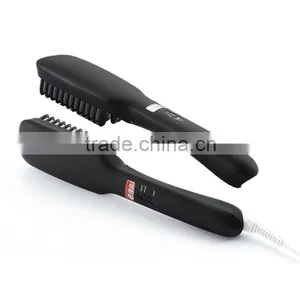 2016 New Arrival Professional Electric Hair Straightening Brush Anion Hair Straightner Brush Easy Hair Comb in Black thumbnail-1