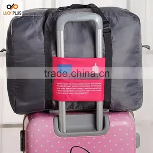 Luckiplus Waterproof Foldable Super Lightweight Large Capacity Storage Convenient Luggage Pink thumbnail-4