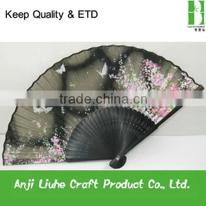 Vivid Flower Silk Hand Fan for Gift or Souvenir thumbnail-1