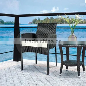 Black Outdoor Furniture Garden Rattan Chairs thumbnail-1