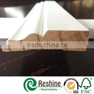 Finger Joint Pine Wood Skirting Half Splayed Moulding thumbnail-1