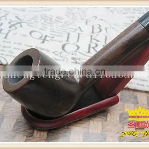 Ebony Pipe, Manual Pipe, Black Wood Pipe thumbnail-1