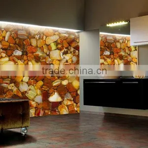 Natural Pebble River Stone Translucent Pebble Stone Panel thumbnail-6