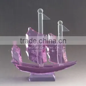 K9 Crystal Decorative Crystal Sailboat For Souvenir thumbnail-1