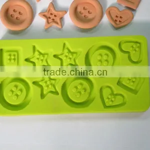 Button Shape Silicone Fondant Mould thumbnail-1