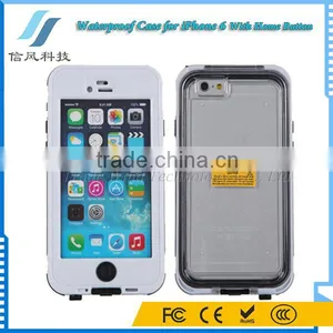 4.7 Inch White Cell Phone Waterproof Case for IPhone 6 With Home Button thumbnail-2