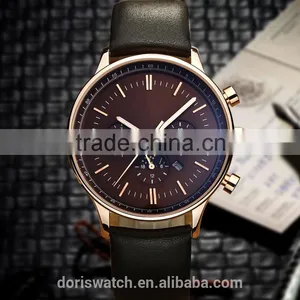 Express Hot Selling Round Face Watch,Fashion Sport Watch For Men,Vogue Genuine Leather Watch Men With Japan Movt thumbnail-1