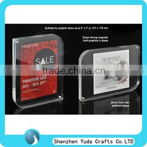 Special Shape Desktop Custom Wholesale Mini Magnetic Photo Frame Acrylic Picture Holder Cheap thumbnail-1