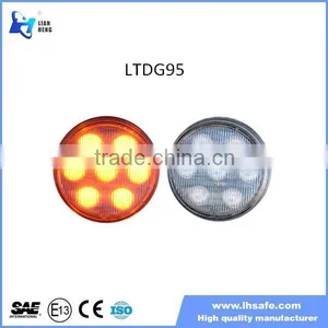 12Volt 4" Round Led Strobe Light Red/blue/amber/green/white 18 Flashing Warning Lights LTDG95 thumbnail-1