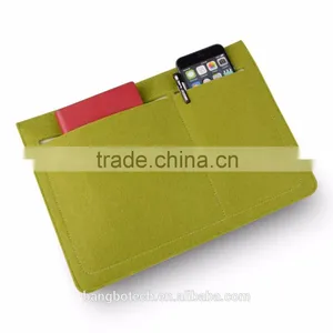 2016 New Arrival !!! Fashional Wool Felt Mini/ultra-thin Envelope File Cover Sleeve for Ipad With 3 Pockets thumbnail-3