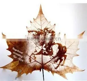 Natural Leaf Carving Picture - Mona Lisa Smile * Foreign Affairs Gifts * World Famous Paintings thumbnail-4