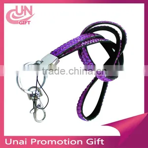 2016 Hot Selling Top Quality Rhinestone Lanyard With Key Ring thumbnail-2