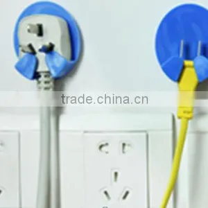 Sky Blue Household Office MultiFunction Gadget Hook Power Plug Hook Sticky Hook thumbnail-1