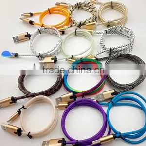 2016 Braided Mobile Phone 2 in 1 USB Cable&type C Charging Cable for Smartphone thumbnail-4