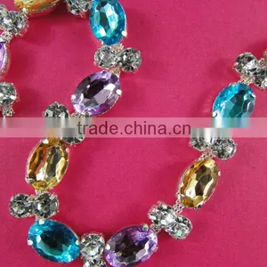 2015 Latest Charming Bead Caps Elegant Rhinestone Necklace Jewelry Accessories Bead Caps Jewelry Accessories for Ladies thumbnail-1