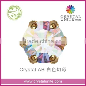 Crystal Unite Lead Free Chaton in Crown Setting, Crystal AB thumbnail-1
