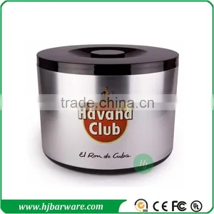 Large Capacity Havana Club Round Plastic Ice Bucket With Lids thumbnail-1