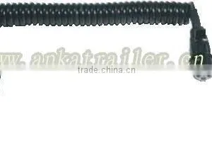 24 V Two S-type Plastic Plugs Trailer Electrical Spiral Cables thumbnail-1