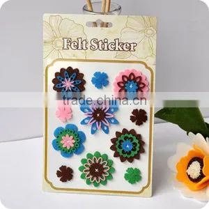 Adhesive Felt Sticker, 3d Sticker , Handmade Felt Sticker, Scrapbooking Sticker, Layered Sticker , Flower Felt Sticker thumbnail-1