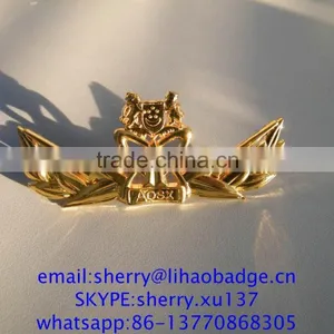 Metal Wing Badges, Pilot Wing Lapel Pins, Wing Emblem,gold Plating Custom Metal Wings Lapel Pin Badge thumbnail-3
