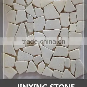Natural Stone Mosaic With White Round Pebble Stone thumbnail-1