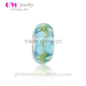 All Kinds Of Floral Cheap Silver Fashion Jewelry Custom Logo Glass Beads thumbnail-1