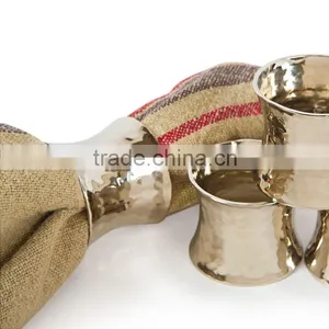 Hammered Silver Finish Napkin Rings thumbnail-1