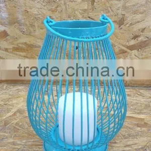 Large Wire Iron Pillar Candle Holder thumbnail-1