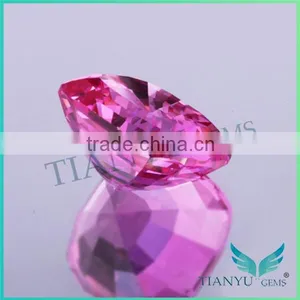 Wholesales Ruby Corundum Free Sample 5# Pagoda-shaped Rose Ruby Corundum Stone thumbnail-2