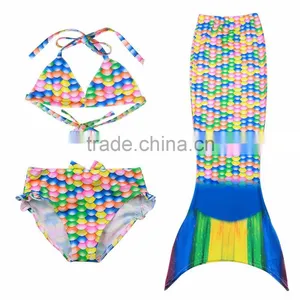 Hotsale Three in One Girls Kids Child Swimming Mermaid Tail Swimsuit thumbnail-5