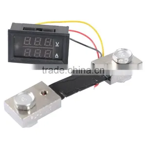 DC 4.5-30V 100A Red Blue Led Dual Panel Digital Voltmeter and Ammeter With Shut thumbnail-1