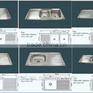 Taizhou Factory Supply Stainless Steel Kitchen Sink 100x50 thumbnail-4