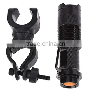 Outdoor Riding Bicycle Light Cycling Handbar Front Bike Lamp Torch Waterproof ZOOMable Flashlight With Battery Supply thumbnail-3