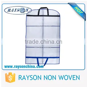 Customized Zippered Men's Garment Suit Hanger Bag Nonwoven Suit Cover Bag thumbnail-2