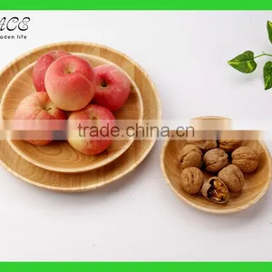 Custom Round Wood Plate Round Wood Serving Tray Round Wooden Service Plate thumbnail-2