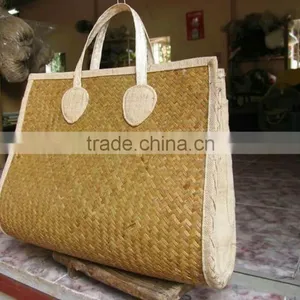 High Quality Best Selling Sea Grass Shopping Bag WITH HANDLE From Vietnam thumbnail-1