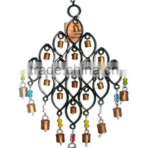 Metal Christmas Bell & Beads Hanging Decoration, Bell Wall Hanging, Door Bell Hanging thumbnail-1