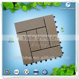 Anti-slip Outdoor Wpc Deck Floor Covering With Wood Grain thumbnail-1