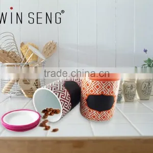 Best Selling Ceramic Porcelain Jar Tea Sugar Coffee Canister thumbnail-2