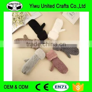 Girls Ladies Women Wrist Gloves Warm Casual Winter Gloves Women's Mitten Thick Gloves thumbnail-1