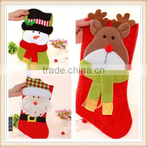1pcs Christmas Decoration Stocking 3 Patterns BIG Socks Candy Bag Children Gift thumbnail-1