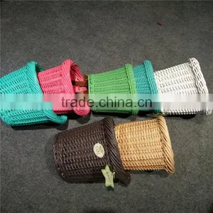 Wholesale Cheap and High Quality Colorful Willow Bike Basket thumbnail-5