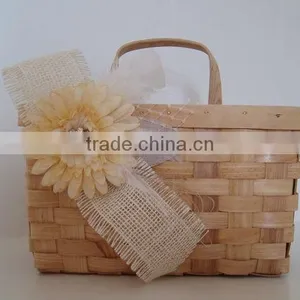 Manufacturer Wholesale 100%by Hand in Wood Material Fruit or Vegetables Basket thumbnail-1
