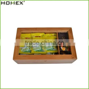 Chinese Tea Gift Box Bamboo Packaging Wooden Tea Box/Homex_Factory thumbnail-1