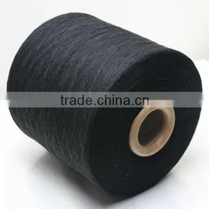 Factory Price Black Recycled Cotton Polyester Blended Yarn 21s for Weaving Use thumbnail-1