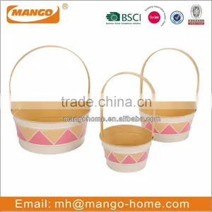 Folding Handle Metal Painting Fruit Basket thumbnail-5