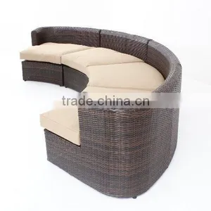 2015 Husen 5 Pieces Stylish Outdoor Wicker Garden Sofa Set thumbnail-2