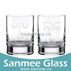 2015 High Quality Gift Cup Expression Pattern Design Glass Tumbler thumbnail-1