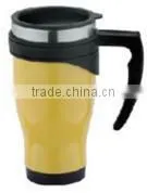 450ml Stainless Steel Inner Plastic Outer Steel Vacuum Cup/auto Mug/Travel Mugs/coffee Cup With Handle and Lid thumbnail-4